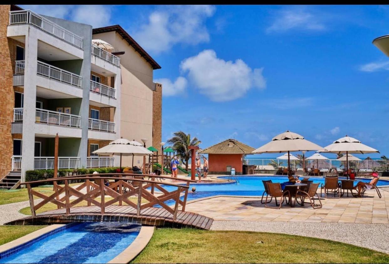 Apartamento Vista Total Do Mar Uma Cobertura A 400M Do Beach Park No Porto Das Dunas Aquiraz Condominio Terramaris Piscina Ampla Parque Infantil Sauna Estacionamento Privado Luaran gambar