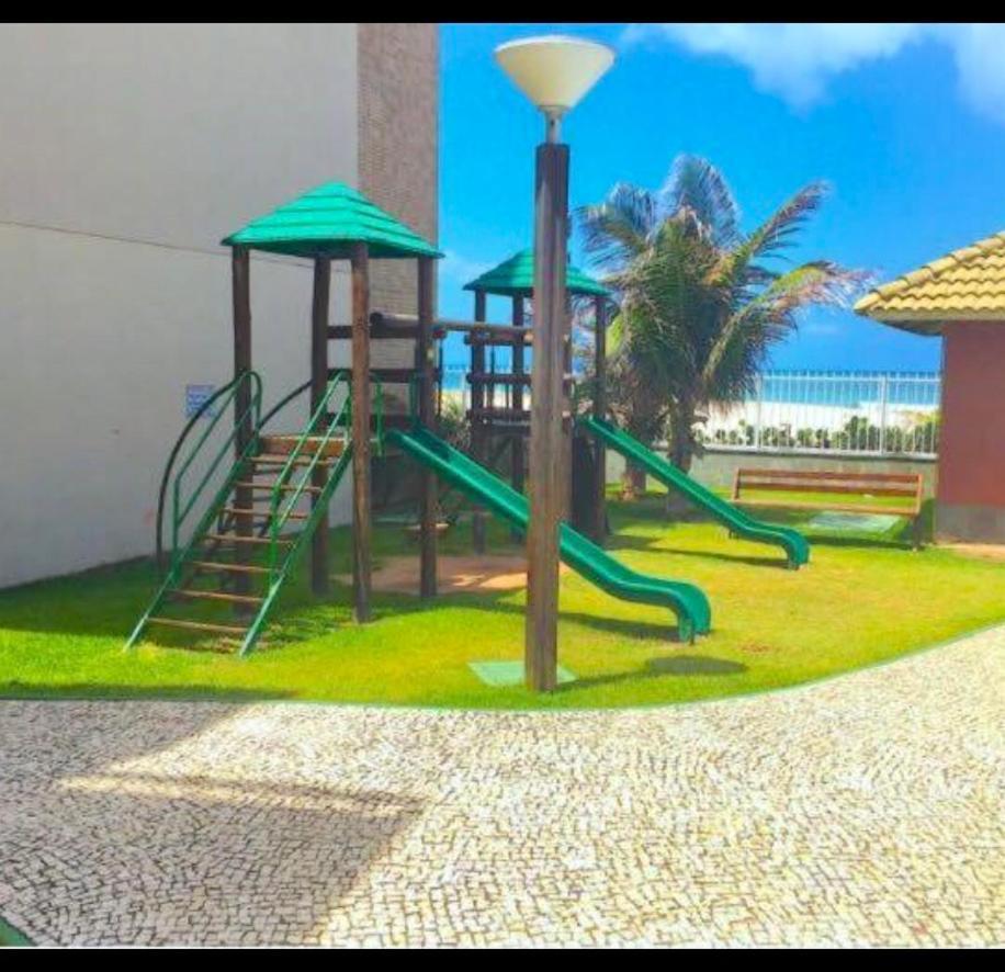 Apartamento Vista Total Do Mar Uma Cobertura A 400M Do Beach Park No Porto Das Dunas Aquiraz Condominio Terramaris Piscina Ampla Parque Infantil Sauna Estacionamento Privado Luaran gambar