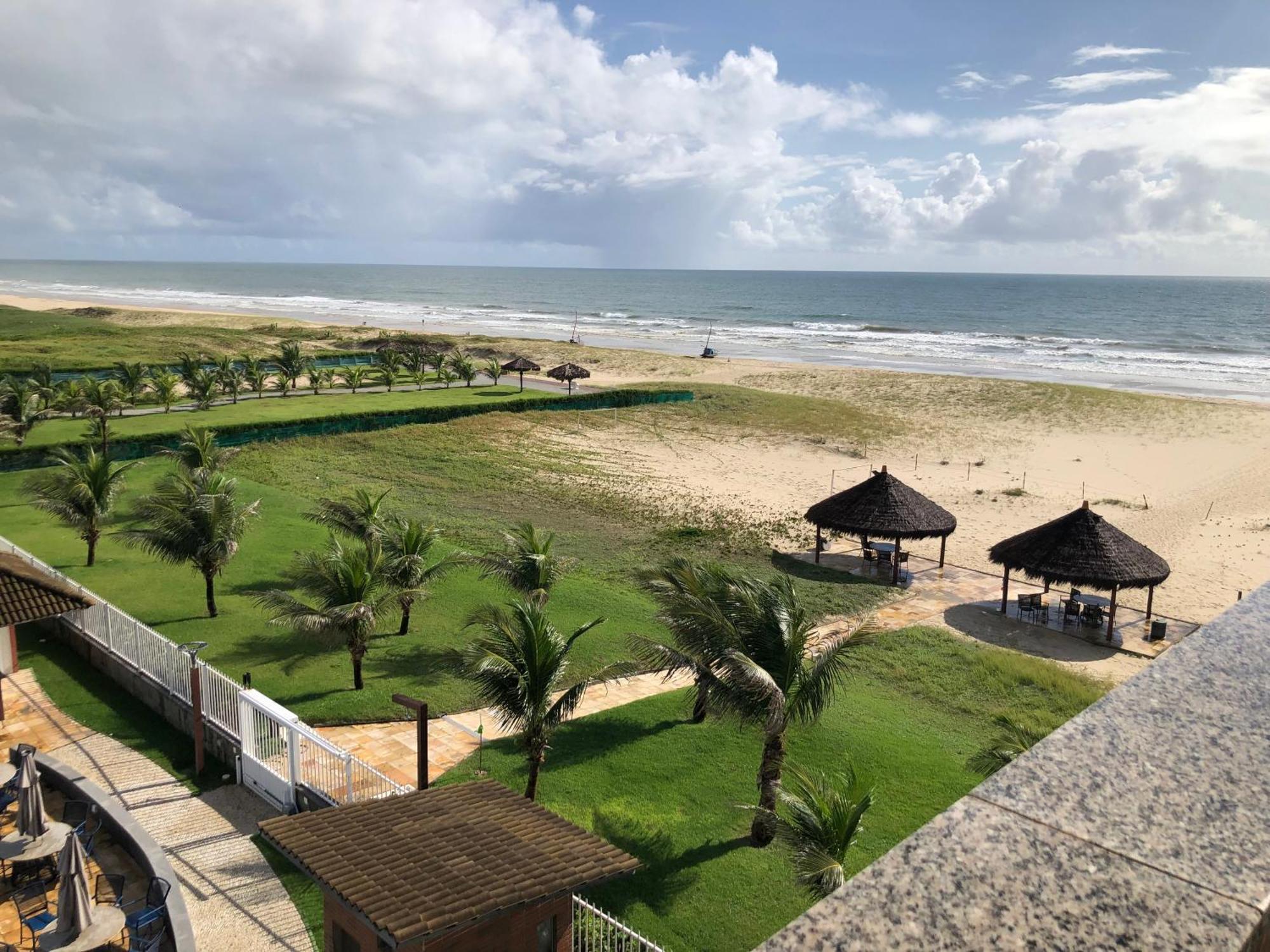 Apartamento Vista Total Do Mar Uma Cobertura A 400M Do Beach Park No Porto Das Dunas Aquiraz Condominio Terramaris Piscina Ampla Parque Infantil Sauna Estacionamento Privado Luaran gambar