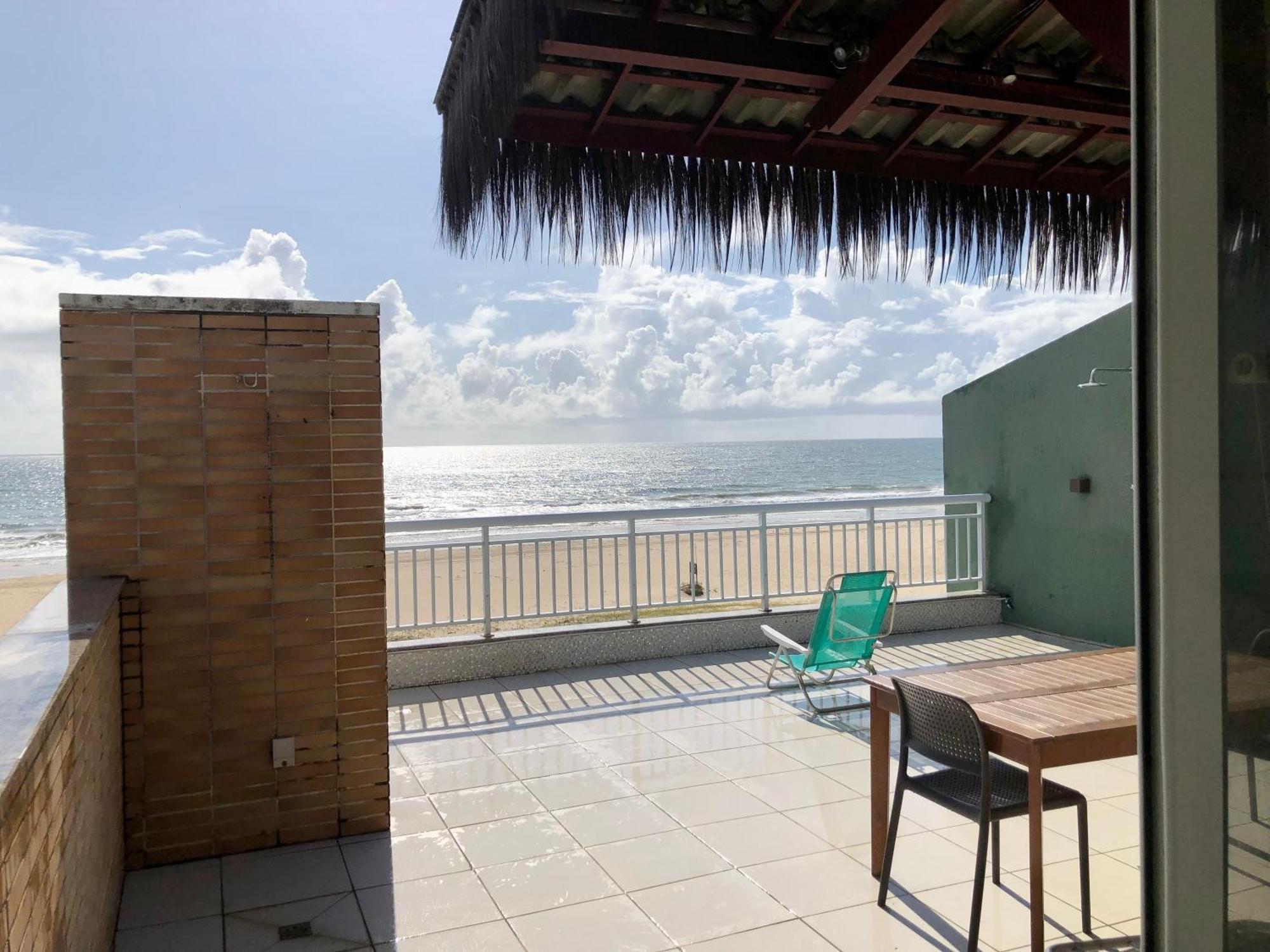 Apartamento Vista Total Do Mar Uma Cobertura A 400M Do Beach Park No Porto Das Dunas Aquiraz Condominio Terramaris Piscina Ampla Parque Infantil Sauna Estacionamento Privado Luaran gambar