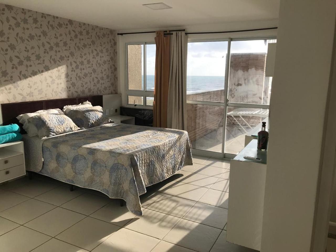 Apartamento Vista Total Do Mar Uma Cobertura A 400M Do Beach Park No Porto Das Dunas Aquiraz Condominio Terramaris Piscina Ampla Parque Infantil Sauna Estacionamento Privado Luaran gambar